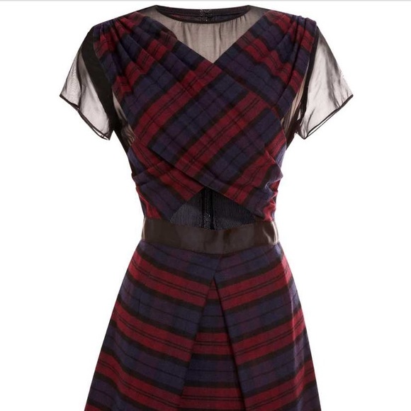 Worn once! Timo Weiland Annabelle Plaid Wool Dress - Picture 2 of 8